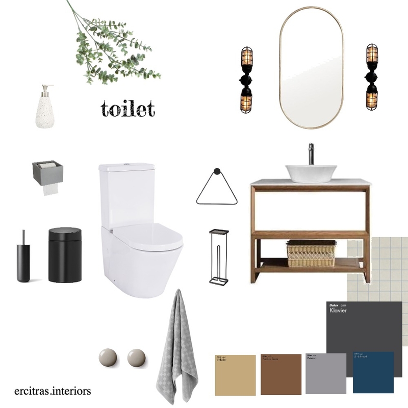 The Smith's Toilet Mood Board by KUTATA Interior Styling on Style Sourcebook