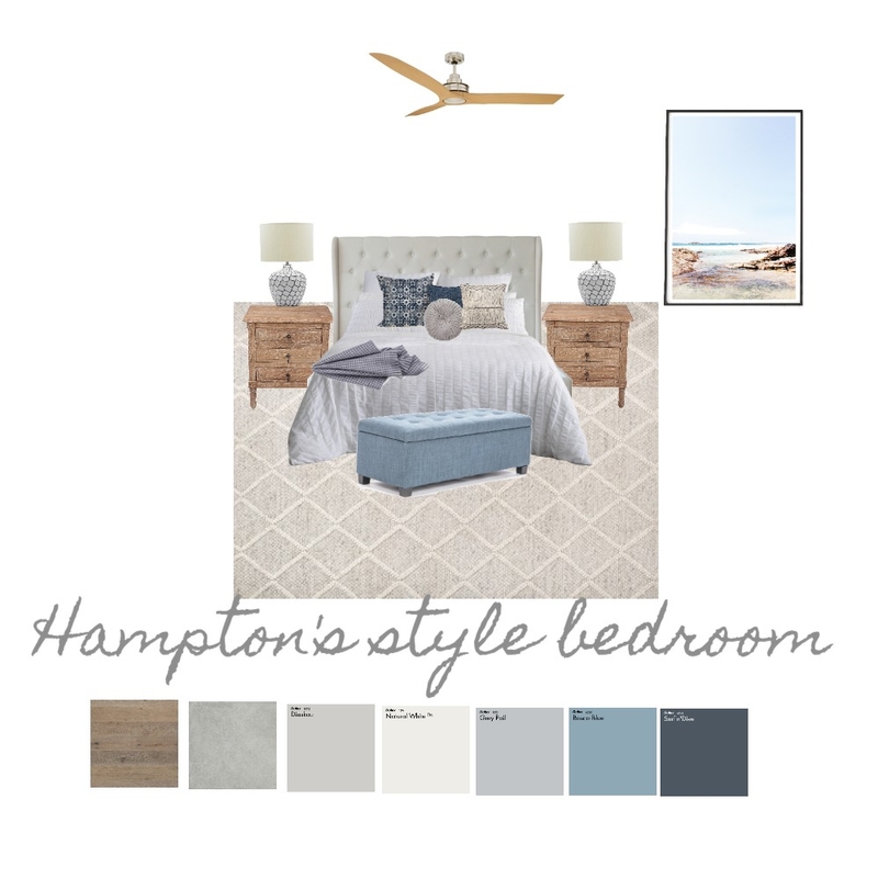 Hampton's Style Bedroom Mood Board by sarahbrown on Style Sourcebook