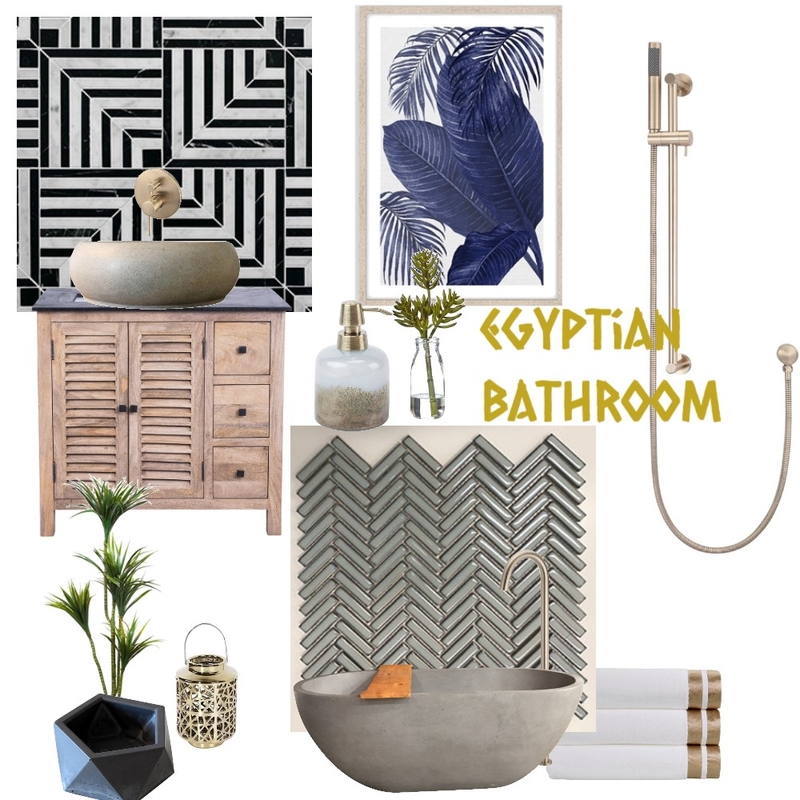 Egyptian bathroom moodboard Mood Board by Leesheree on Style Sourcebook