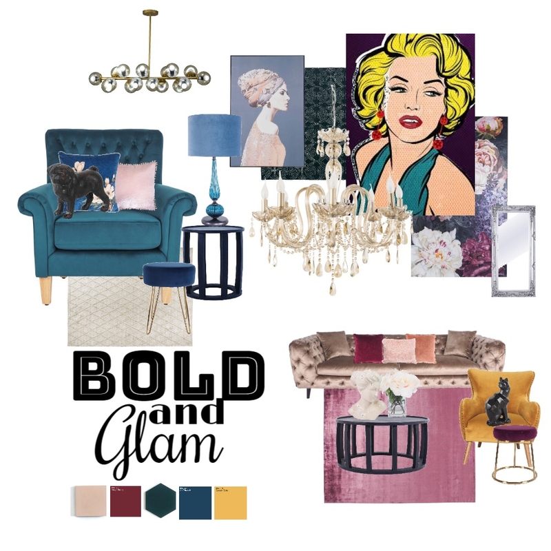 Bold &amp; Glam Mood Board by sarahbrown on Style Sourcebook