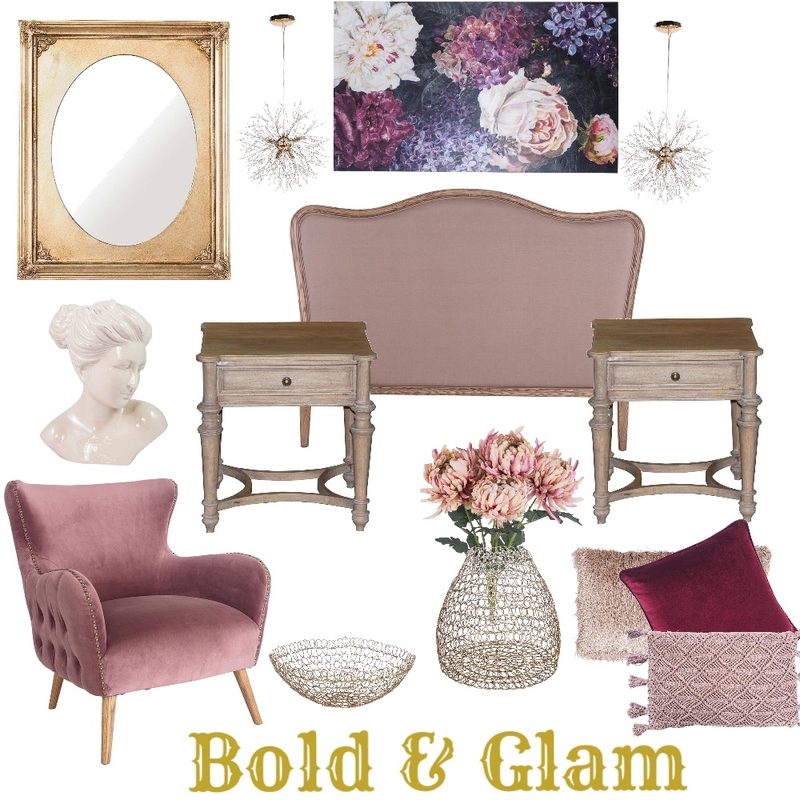 Bold &amp; Glam Bedroom Mood Board by tj10batson on Style Sourcebook