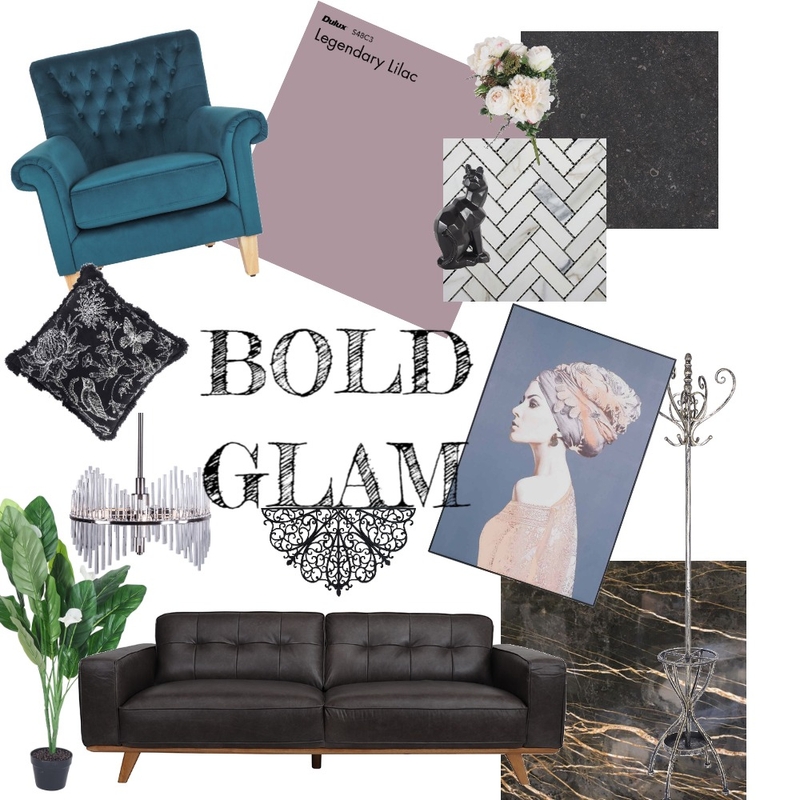 Week 1 - GLAM &amp; BOLD Mood Board by Perchance on Style Sourcebook