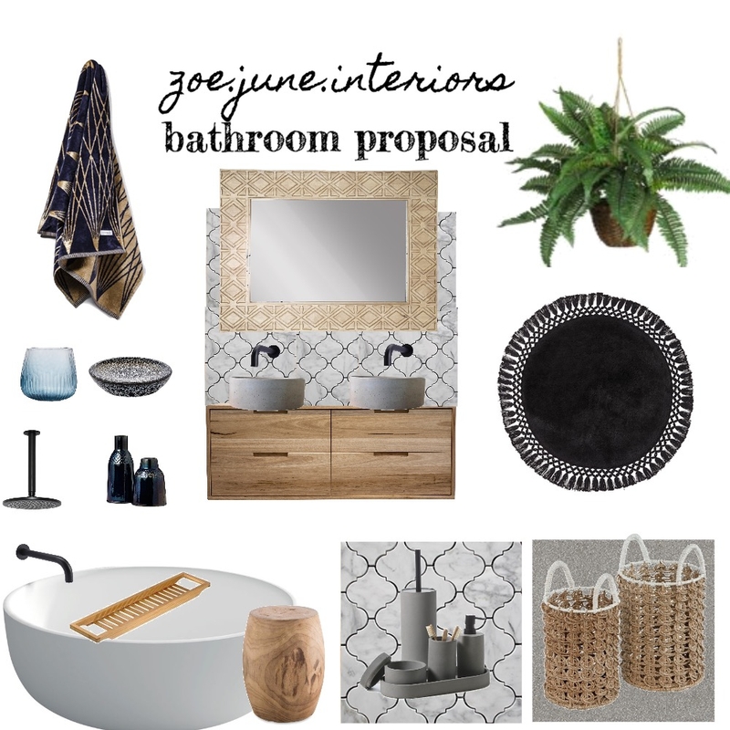 bathroom proposal Mood Board by ZoeJune on Style Sourcebook