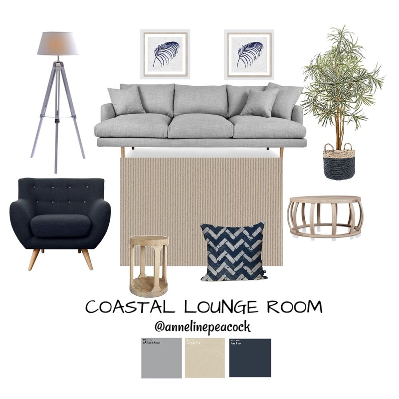 COASTAL LOUNGE ROOM Mood Board by Anneline on Style Sourcebook