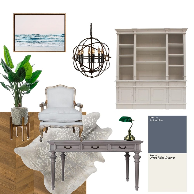 Study monochromatic Mood Board by Elements Aligned Interior Design on Style Sourcebook