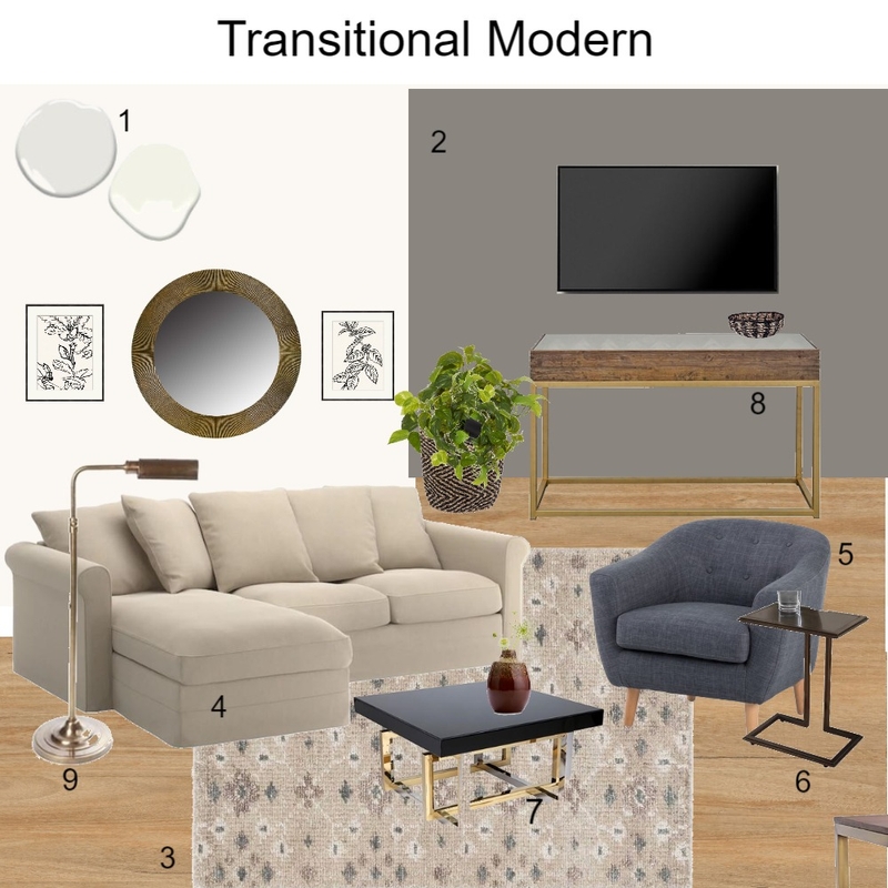 Transitional Modern Mood Board by dorothy on Style Sourcebook