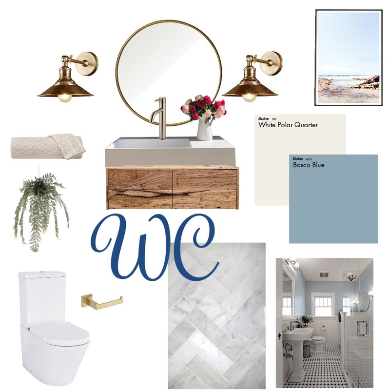 Toilet Monochramatic Mood Board by Elements Aligned Interior Design on Style Sourcebook
