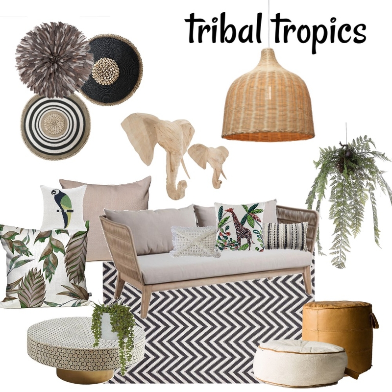 Tribal Tropics Mood Board by Coveco Interior Design on Style Sourcebook