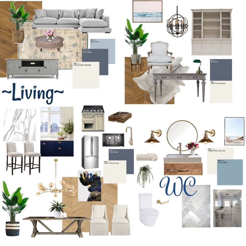 Moodboard Monochromatic Blues Mood Board by Elements Aligned Interior Design on Style Sourcebook