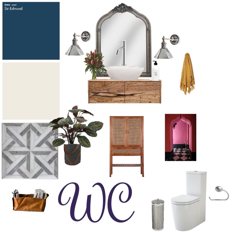 WC Triadic Colour Scheme Mood Board by Elements Aligned Interior Design on Style Sourcebook