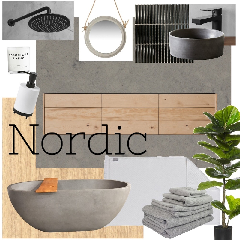 Nordic Style Bathroom Mood Board by LeahOrgana on Style Sourcebook