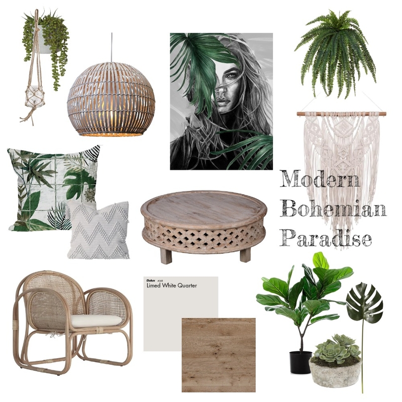 Modern Bohemian Paradise Mood Board by travellinpanda on Style Sourcebook