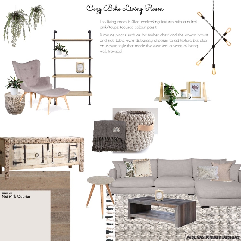 Cozy Boho Living Room Mood Board by AislingKidney on Style Sourcebook