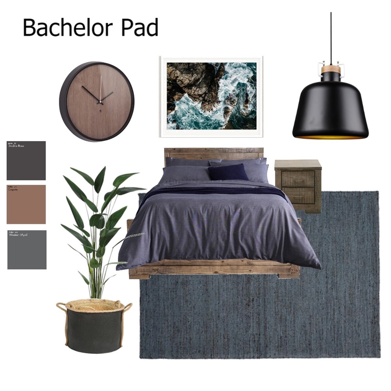 bachelor pad Mood Board by Rebecca White Style on Style Sourcebook