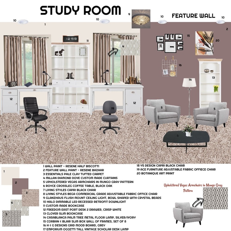 Study Room Mood Board by id_exell on Style Sourcebook