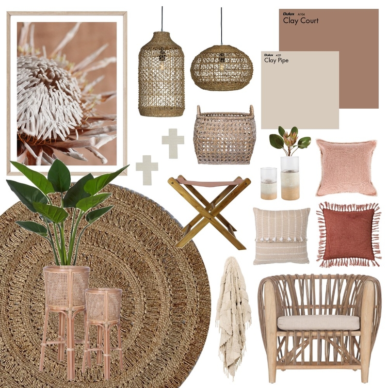Boho art styling comp Mood Board by Thediydecorator on Style Sourcebook