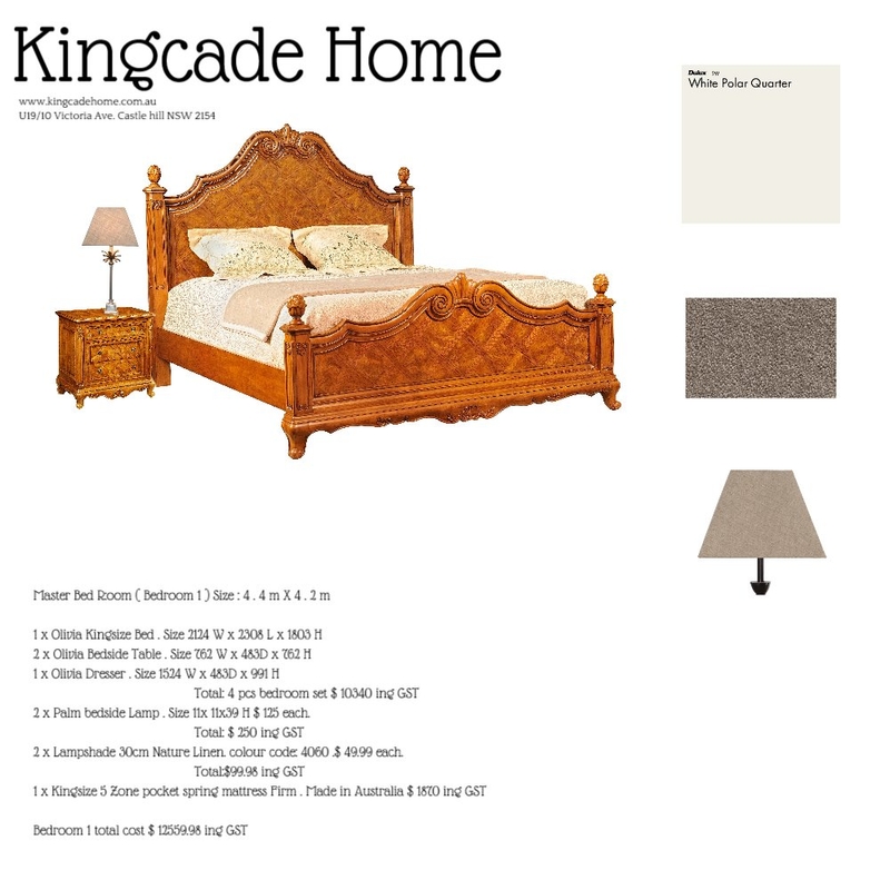 83 Junction Road Wahroonga / Bed room 1 Mood Board by Kingcadefurniture on Style Sourcebook