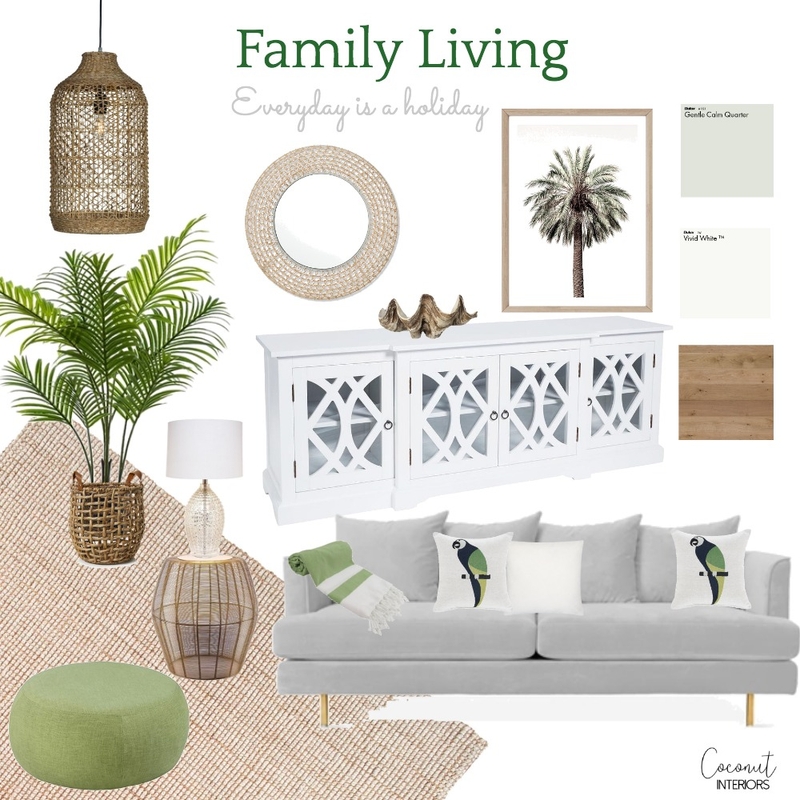 Family Living Room Mood Board by Coconut Interiors on Style Sourcebook