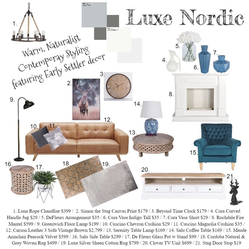 Luxe Nordic Mood Board by JodieMazzei on Style Sourcebook