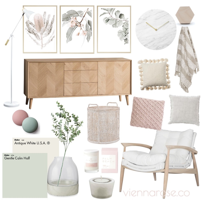 Peaches and Greens Mood Board by Vienna Rose Interiors on Style Sourcebook