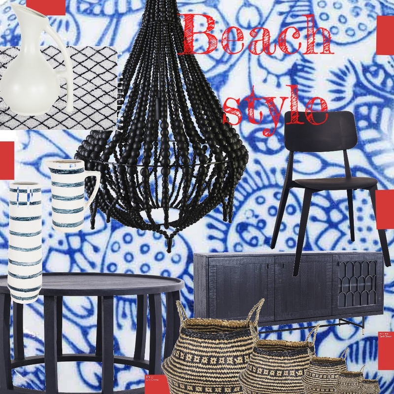 Black and Blue Beach Mood Board by Emjay on Style Sourcebook