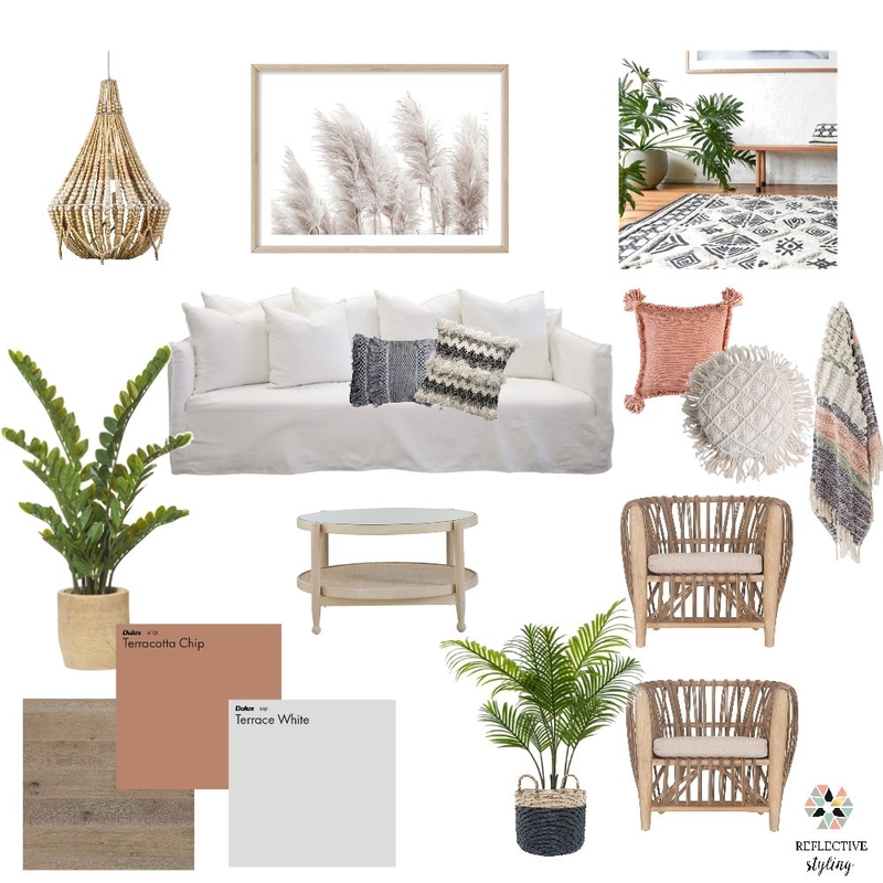Casual Coastal Lounge room Mood Board by Reflective Styling on Style Sourcebook