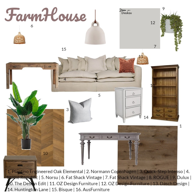 FarmHouse Mood Board by DPM on Style Sourcebook