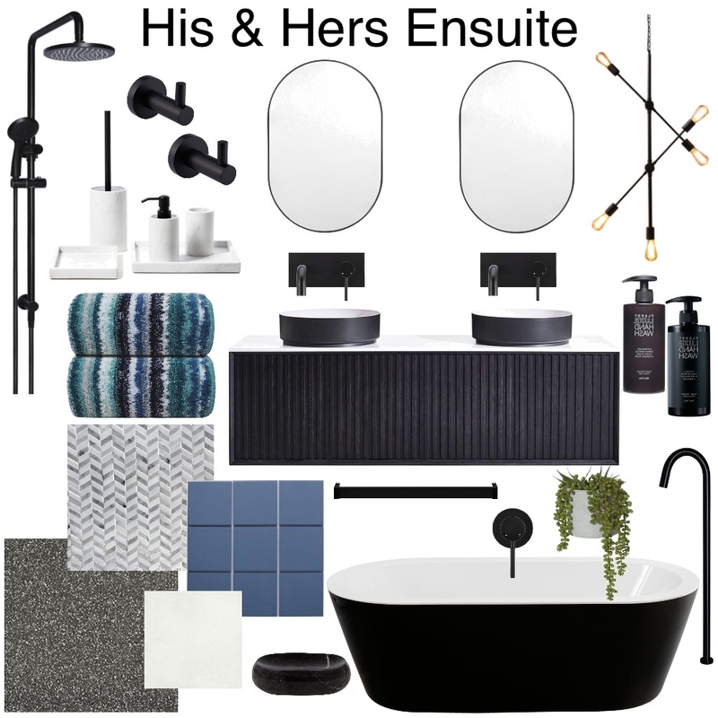 His &amp; Hers Ensuite Mood Board by DKD on Style Sourcebook