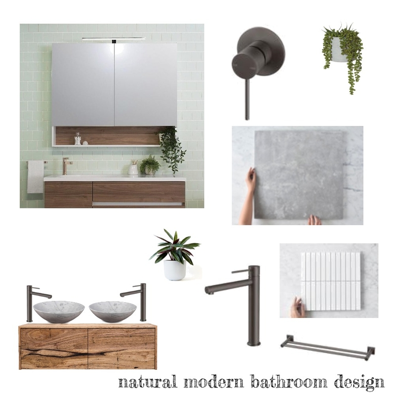 natural bathroom design Mood Board by Renovation by Design on Style Sourcebook