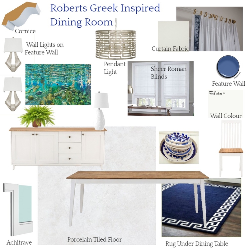 Roberts Residence Dining Room Mood Board by Interior Joy on Style Sourcebook