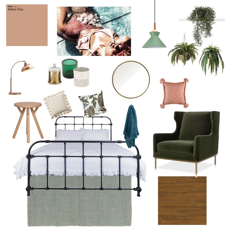 Green hued Master Bedroom Mood Board by S.Ellis on Style Sourcebook