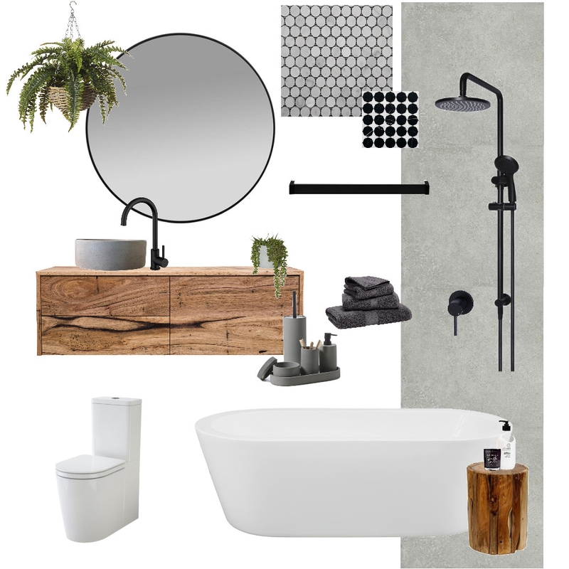 Modern Industrial Bathroom Mood Board by TookaDesigns on Style Sourcebook