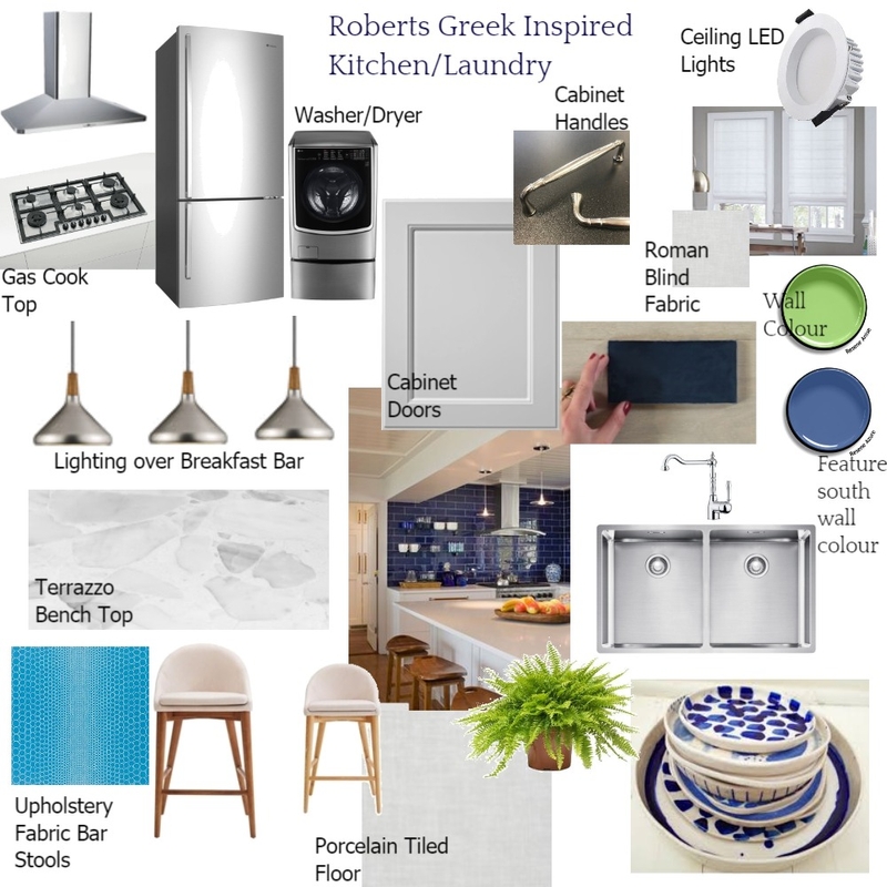 Roberts Greek Inspired Kitchen/Laundry Mood Board by Interior Joy on Style Sourcebook
