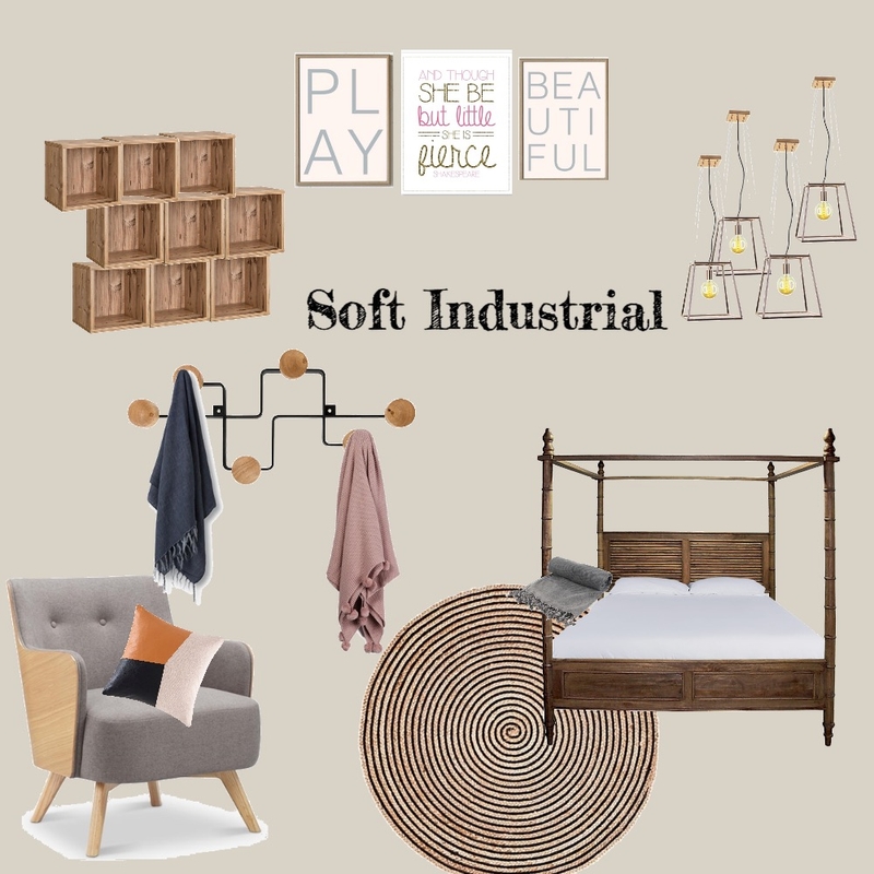 Soft Industrial Mood Board by cbuli on Style Sourcebook