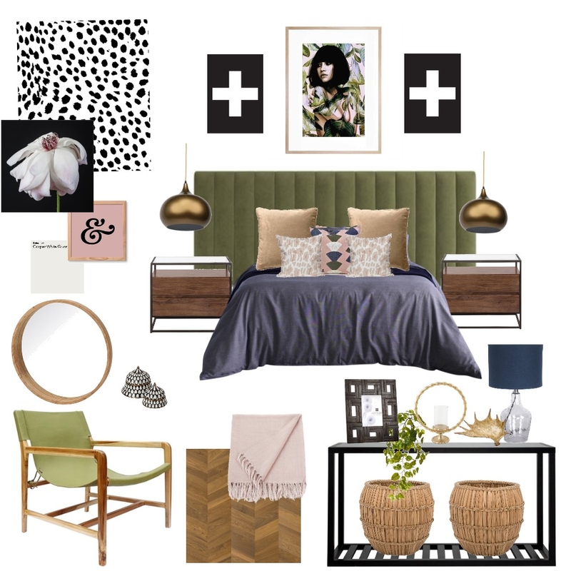 Moody Master Bedroom Mood Board by Jennifer Newell Design on Style Sourcebook