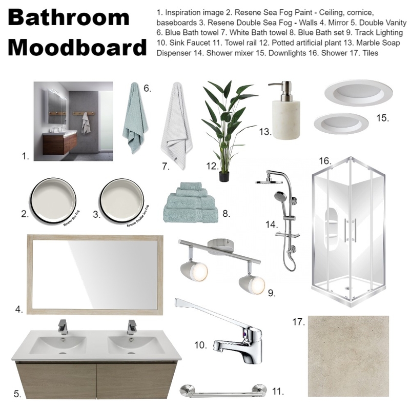 Bathroom moodboard IDI Mood Board by DonnaS on Style Sourcebook