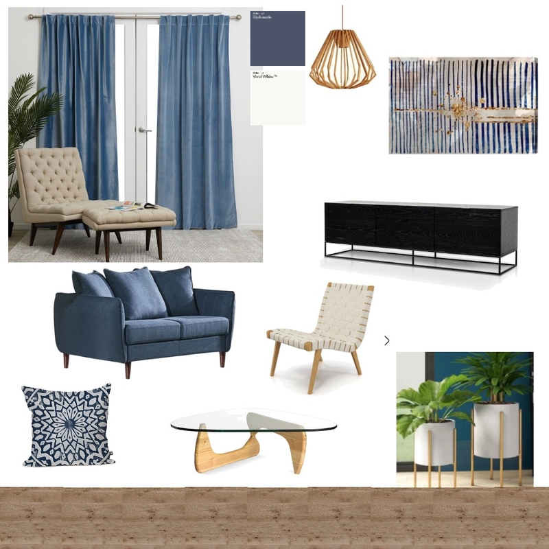 Living room blue monochrome Mood Board by Annalisa on Style Sourcebook