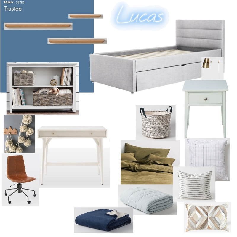 Lucas' Bedroom Mood Board by HudsonPeacockInteriors on Style Sourcebook