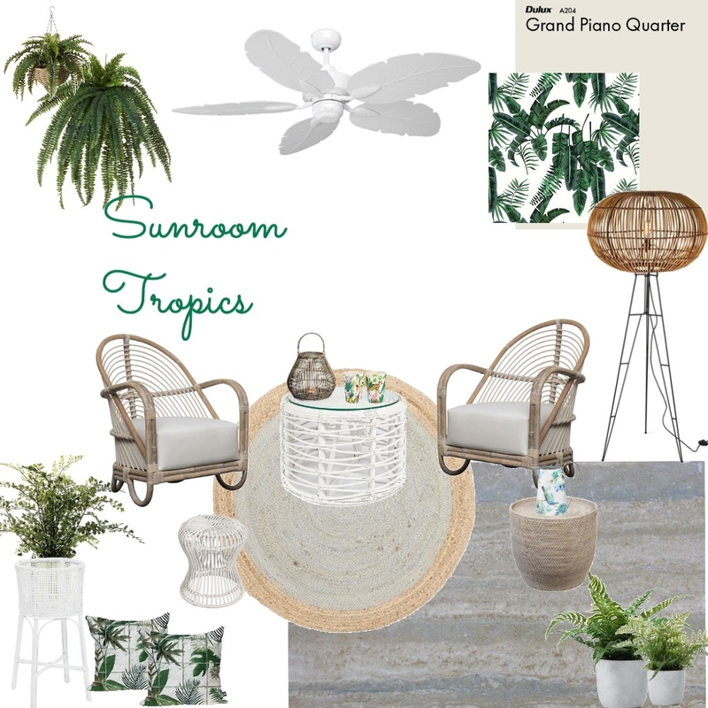 TROPICAL SUNROOM/CONSERVATORY Mood Board by STYLINGOURHOME on Style Sourcebook