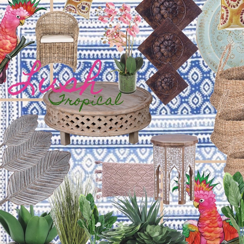 Lush Tropical Mood Board by Emjay on Style Sourcebook