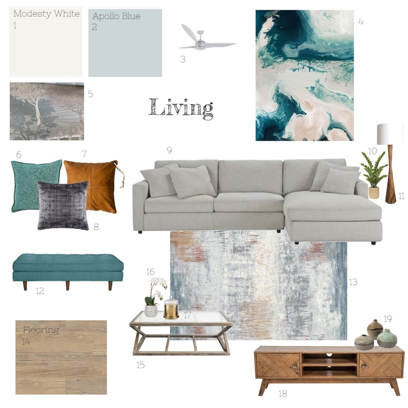 Living Mood Board by Interioriously on Style Sourcebook
