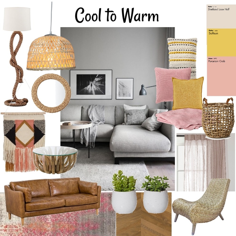 Module 3 - Cool to Warm Moodboard Mood Board by Robbie on Style Sourcebook