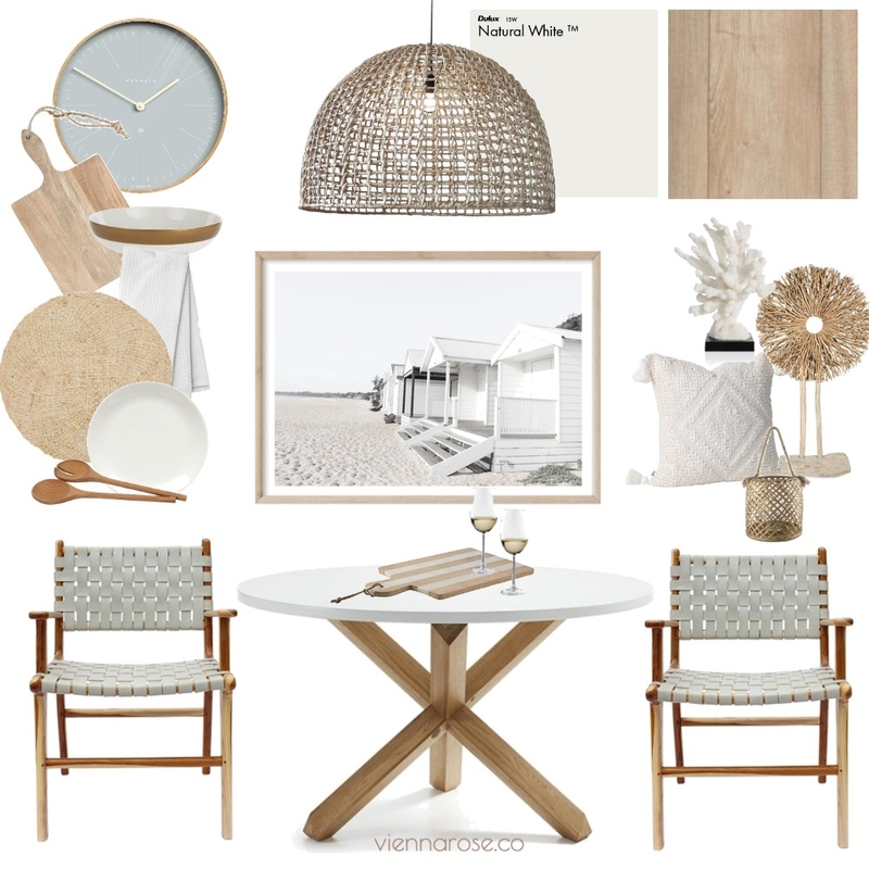 Beachy Dining Mood Board by Vienna Rose Interiors on Style Sourcebook