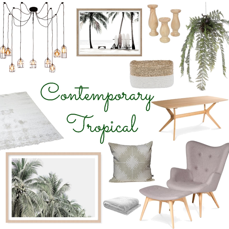 Contemporary Tropical Mood Board by home_on_pebble_beach on Style Sourcebook