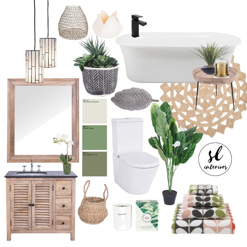 Tropical Lush Bathroom Mood Board by Shannah Lea Interiors on Style Sourcebook