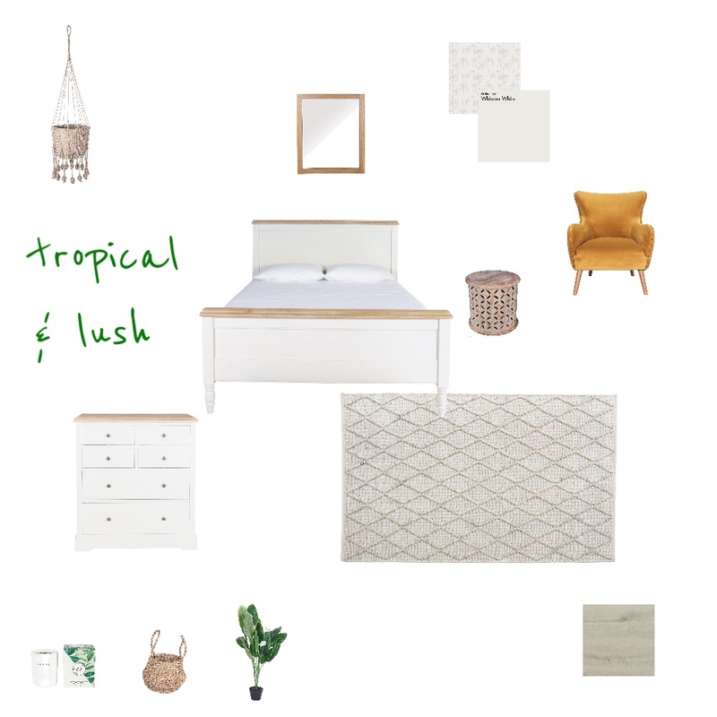 Tropical lush bedroom Mood Board by Sallyann on Style Sourcebook