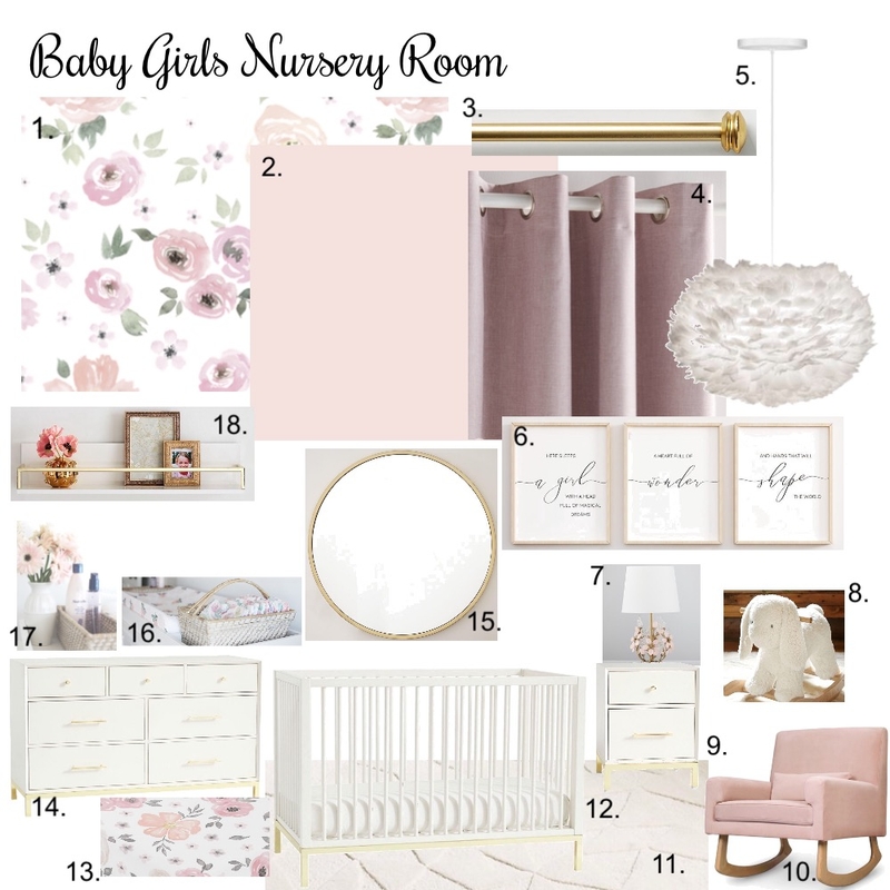 Girls Nursery Room Mood Board by SimplyAmy on Style Sourcebook