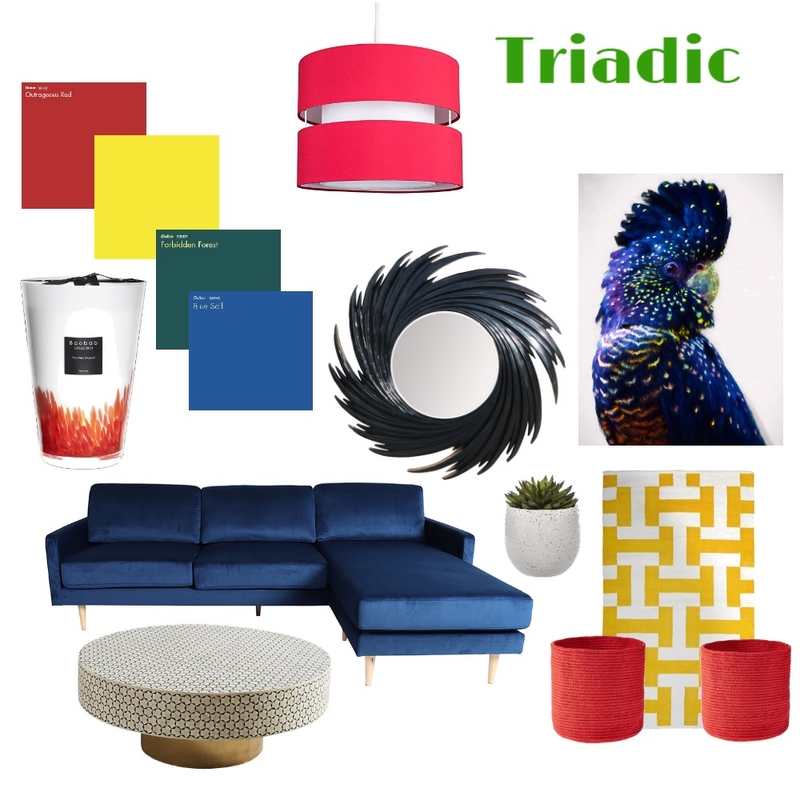 Triadiac Colour Pop! Mood Board by Sabrina - The Ebury Collection LIfestyle on Style Sourcebook