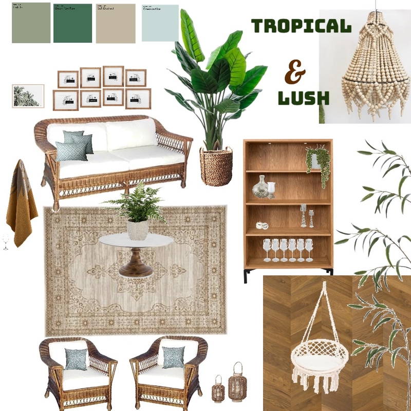LUSH AND TROPICAL Mood Board by mazzziie123 on Style Sourcebook