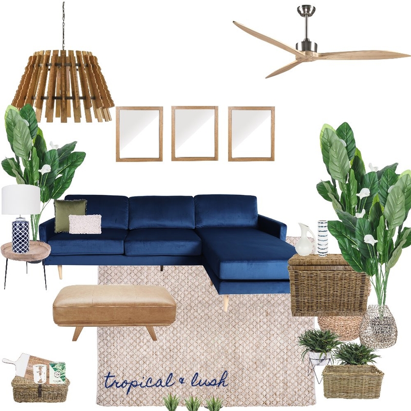 Tropical &amp; Lush Living Room Mood Board by That.golden.beach.reno on Style Sourcebook